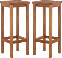vidaXL Barstoelen 2 st massief acaciahout