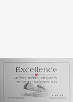 Excellence Jersey Topper Hoeslaken - Eenpersoons - 90/100x210/220 cm - White