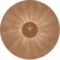 Label2X Muurcirkel golden sun - Ø 12 cm - Dibond - Aanbevolen