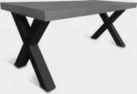 Betonlook Eettafel | Stone | 200x100cm | Stalen X-poten | Beton tafel | Betonlook Fabriek
