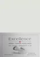 Excellence Jersey Topper Hoeslaken - Tweepersoons - 160x200/210 cm - Offwhite