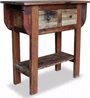 Wandtafel 80x35x80 cm massief gerecycled hout