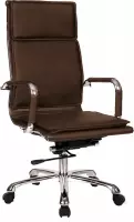 Bureaustoel Bizz donker bruin hoge rug