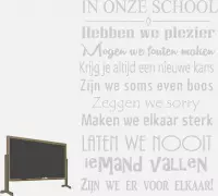 Muursticker In Onze School -  Zilver -  60 x 85 cm  -  nederlandse teksten  bedrijven  alle - Muursticker4Sale