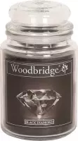 Woodbridge Black Diamond 565g Large Candle met 2 lonten