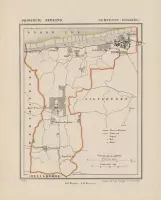 Historische kaart, plattegrond van gemeente Domburg in Zeeland uit 1867 door Kuyper van Kaartcadeau.com