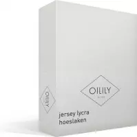 Oilily Jersey Lycra - Hoeslaken - Tweepersoons - 140/160x200/220 cm - Off White