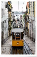 JUNIQE - Poster Yellow Tram -40x60 /Geel