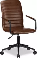 Relaxdays bureaustoel - directiestoel - computerstoel - hoogte verstelbaar - kunstleer
