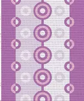 Ikado  Antislipmat op maat, paars/roze dessin  65 x 600 cm