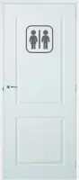 Deursticker WC -  Donkergrijs -  10 x 10 cm  -  toilet raam en deurstickers - toilet  alle - Muursticker4Sale