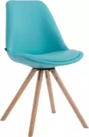 CLP Laval Bezoekersstoel - Rond - Kunstleer natura blauw
