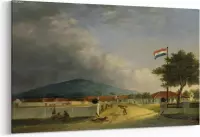 Schilderij - De suikerfabriek 'Kedawong' bij Pasoeroean op Java — 90x60 cm