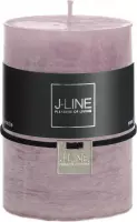J-Line Cilinderkaars Lavendel M 48H  Set van 12 stuks