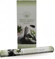Green Tree White Sage & Eucalyptus Wierook Stokjes - 6 Pakjes - 120 Stuks