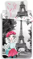 Parijs Dekbedovertrek Love - Eenpersoons - 140  x 200 cm - Multi