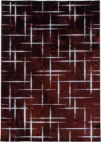 Modern laagpolig vloerkleed Costa - rood 3521 - 200x290 cm