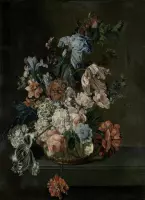 Stilleven met bloemen, Cornelia van der Mijn, 1762 op aluminium dibond