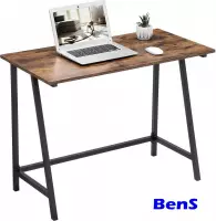 BenS bureau, computer bureau, thuiskantoor, kantoor, studeerkamer, woonkamer, werkplek, industrieel ontwerp, 100 x 50 x 75 cm, vintage, donkerbruin