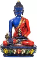 Yogi & Yogini naturals Medicijn Boeddha gekleurd (14 cm)