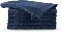 Bamatex Home Textiles - Collectie Emotion - Washandje - NAVY BLUE - set van 6 stuks - Egeïsche gekamde katoen - 540 g/m2