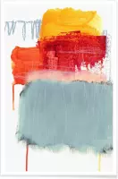 JUNIQE - Poster Veelkleurige blokken - abstract -20x30 /Kleurrijk