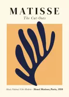 Poster Henri Matisse - Abstracte Kunst Print - Cut Outs Blauw Blad - Art