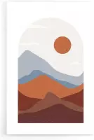 Walljar - Orange Desert - Muurdecoratie - Poster