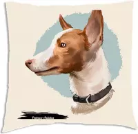 Sierkussen - Podenco Andaluz - Wit - 45 Cm X 45 Cm