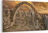 Schilderij - Fantasie leeuw — 100x70 cm