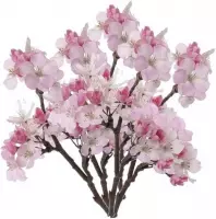 5 Stuks roze kunstbloemen appelbloesem takken van 36 cm - Kunstbloemen/Nepbloemen