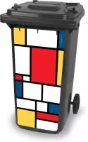 container sticker -klikosticker-Piet Mondriaan- afvalbak stickers-klikostickers-container kunst sticker-art containerstickers-CoverArt