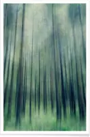 JUNIQE - Poster Green Woods Ascent -30x45 /Groen & Zwart