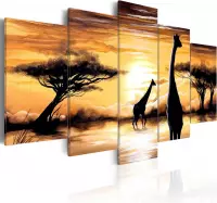 Schilderijen Op Canvas - Schilderij - Wild Africa 200x100 - Artgeist Schilderij