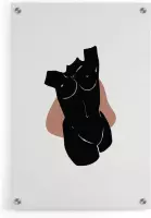 Walljar - Body Stamp - Muurdecoratie - Plexiglas schilderij