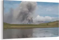 Schilderij - Vulkaan uitbarsting — 90x60 cm