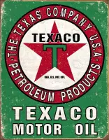 Signs-USA Texaco-Green-Motor-Oil - Retro Wandbord - Metaal - 40x30 cm