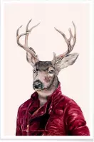 JUNIQE - Poster Deer -13x18 /Bruin & Ivoor