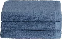 Seahorse Ridge handdoeken 60x110 cm - Set van 5 - Jeans blauw