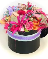 Box with flowers / Zomerbloemen / Bloemen box / Zijden bloemen / Rozen / Silk-ka / Boeket / Handgemaakt / Bloemen cadeau / Styling / Liefde / Relatiegeschenk / Cadeautip
