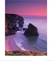 Poster - Mark Squire Bedruthan Steps Sunset - 50 X 40 Cm - Multicolor
