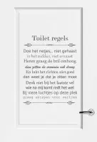 Toilet Regels - Donkergrijs - 60 x 76 cm - toilet raam en deur stickers - toilet