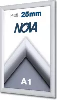4 PACK Nova Kliklijsten A1 59.4 x 84.1cm aluminium zilver – wissellijst - posterlijst