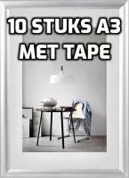 10 stuks Kliklijsten A3 met sterk TAPE, posterlijst wissellijst posterframe