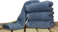 ARTG® Towelzz - AR036 - Douche - Badhanddoek - 100% katoen - 70 x 140 cm - Spijkerstof Blauw - Jeans Blue - Set 2 stuks