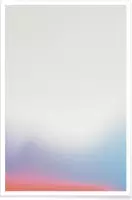 JUNIQE - Poster Sunrise 2 -20x30 /Blauw & Ivoor
