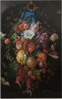 Festoen van vruchten en bloemen, Jan Davidsz. de Heem - Foto op Forex - 80 x 120 cm