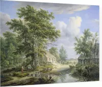 Boerderijen aan de rand van een bos, Egbert van Drielst - Foto op Plexiglas - 40 x 30 cm