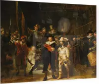 De Nachtwacht, Rembrandt van Rijn - Foto op Plexiglas - 40 x 30 cm