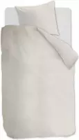 Ambiante Cotton Uni Dekbedovertrek - Eenpersoons - 140x200/220 cm - Off-Wit